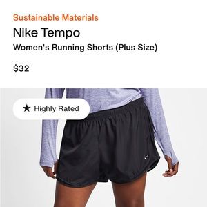 NWT Nike Tempo Women’s running shorts (plus size 3xl)